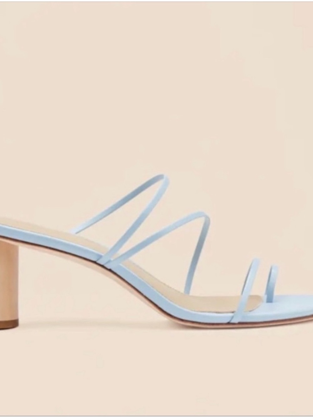 Reformation Womens Rachel Heeled Sandal Powder Blue Strappy Heels